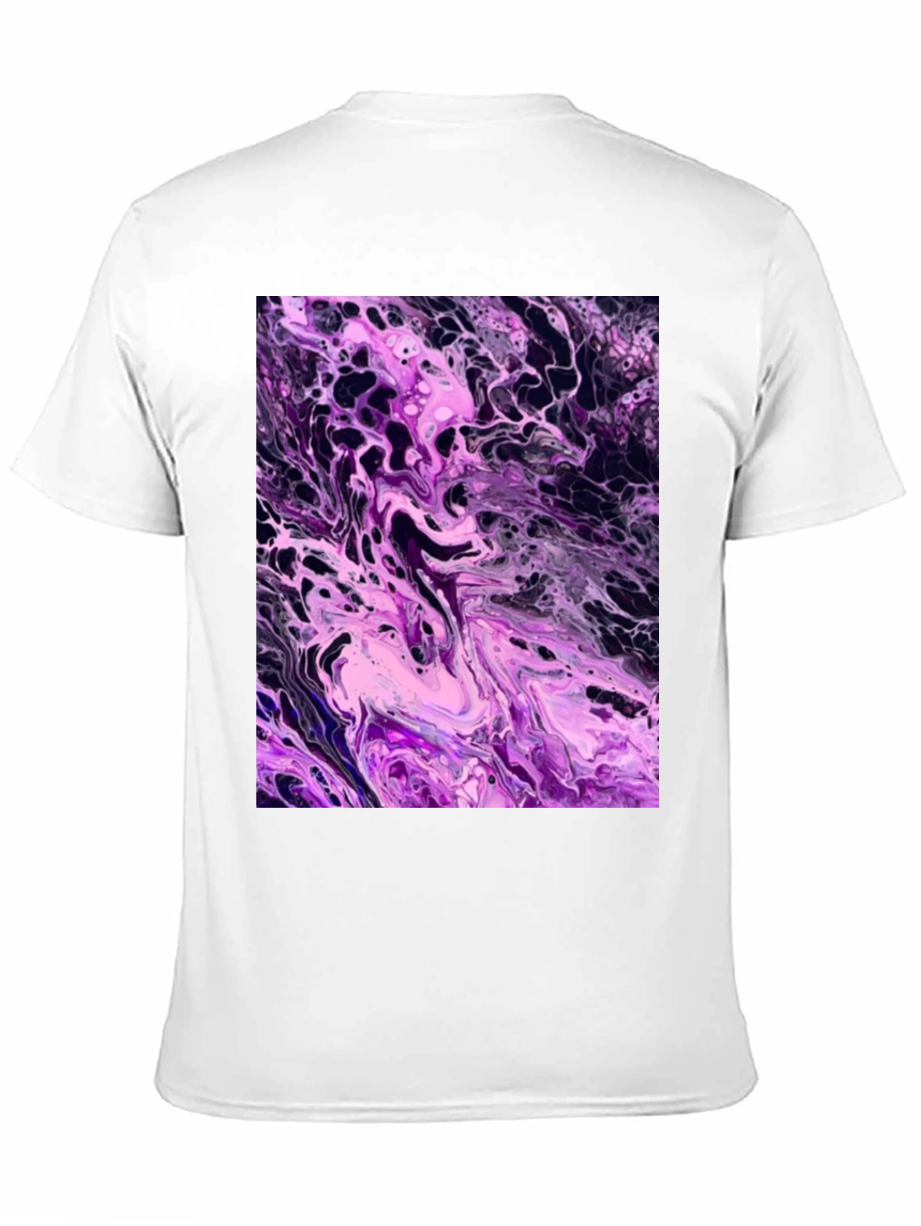 Abstract Purple Swirl Graphic T-Shirt