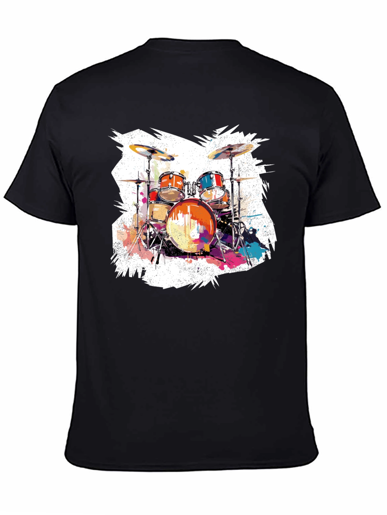 Drum Set Graphic Tee - Rock Music T-Shirt