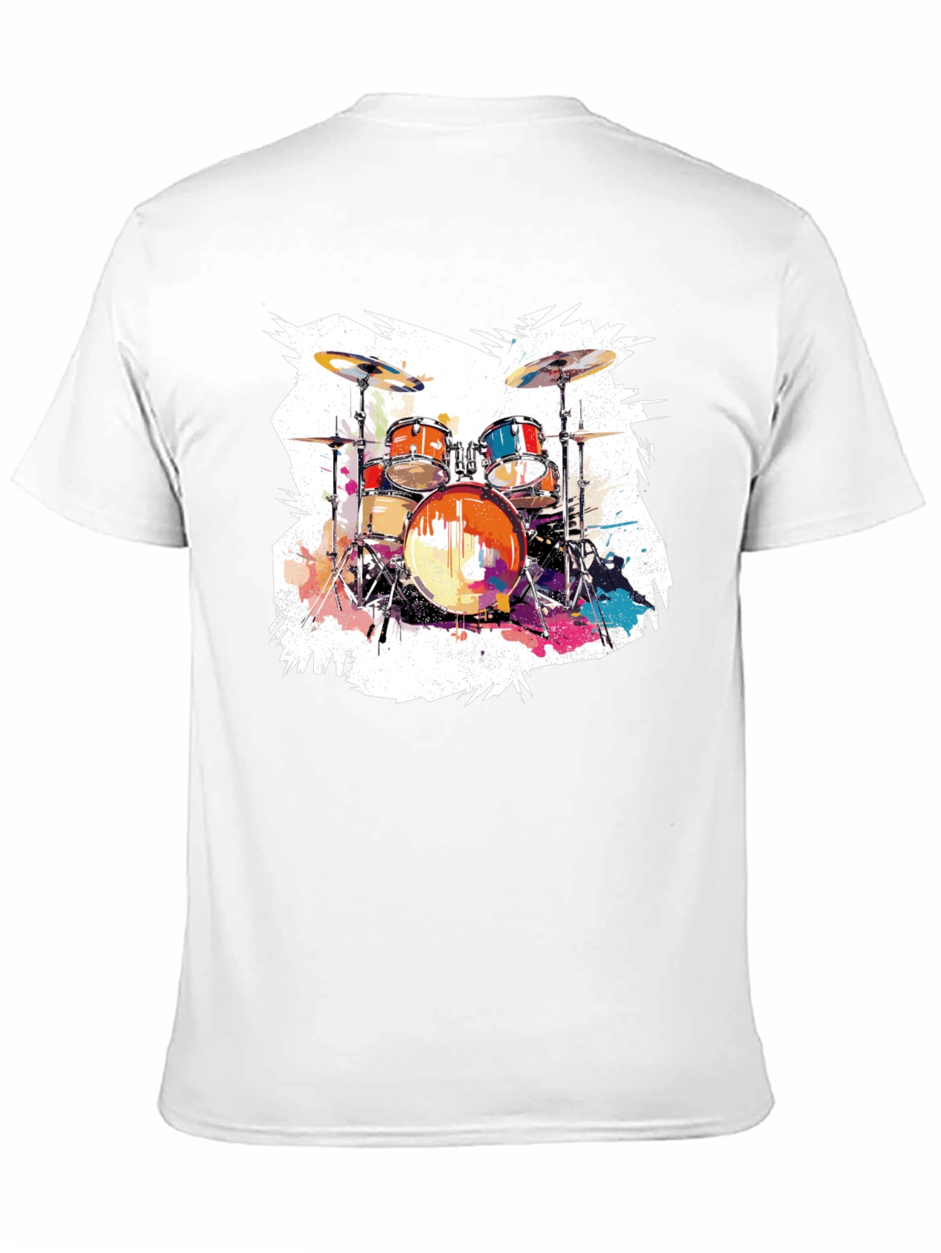Drum Set Graphic Tee - Rock Music T-Shirt