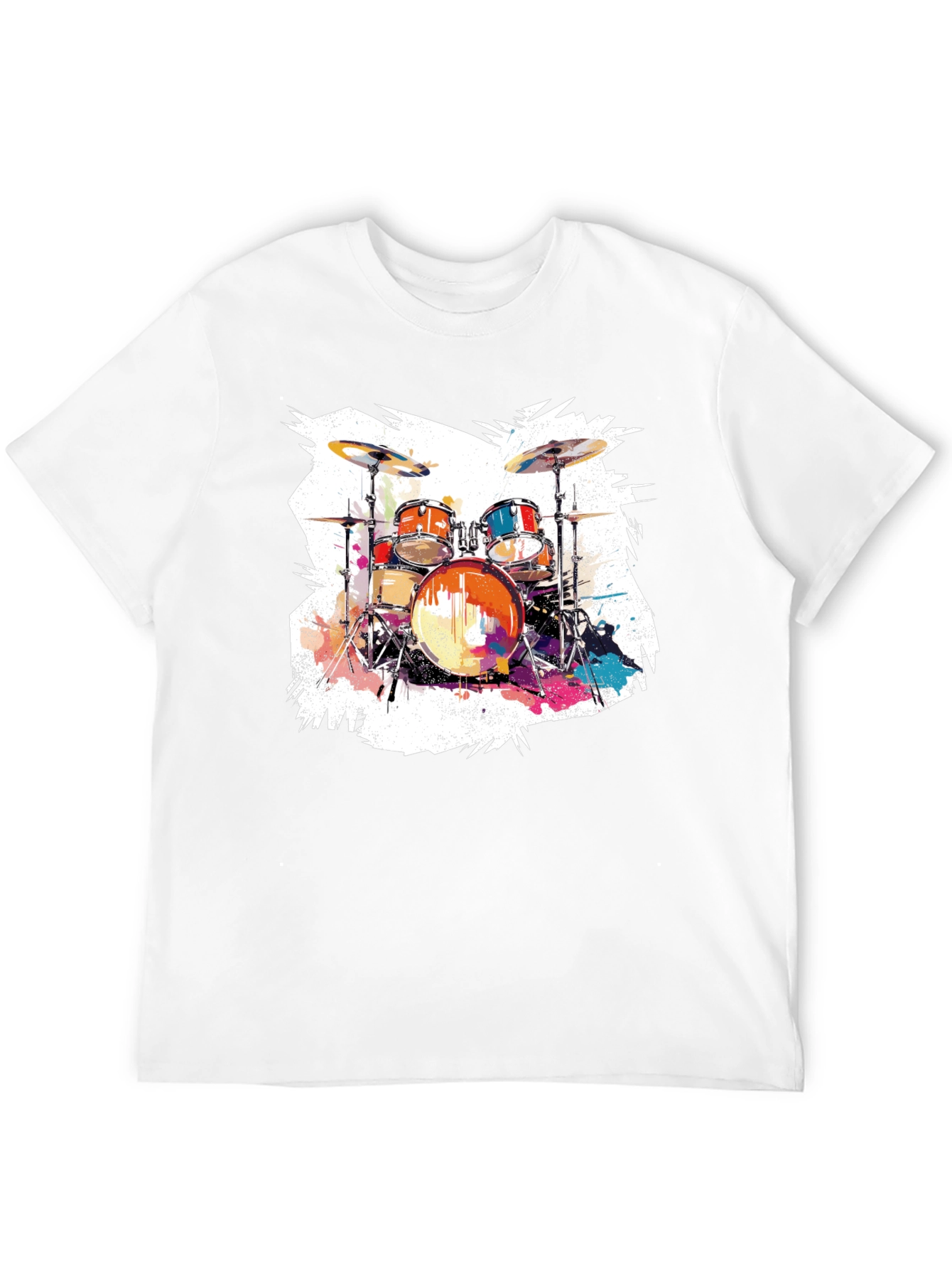 Drum Set Graphic Tee - Rock Music T-Shirt