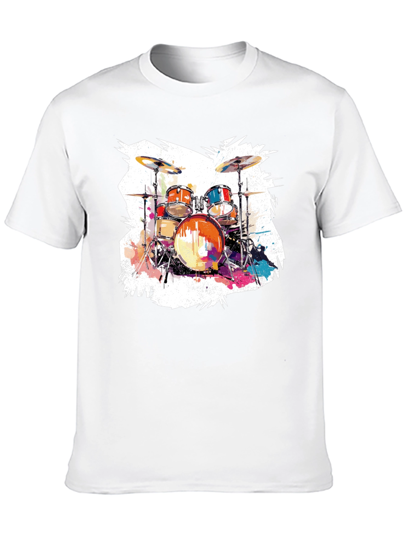 Drum Set Graphic Tee - Rock Music T-Shirt
