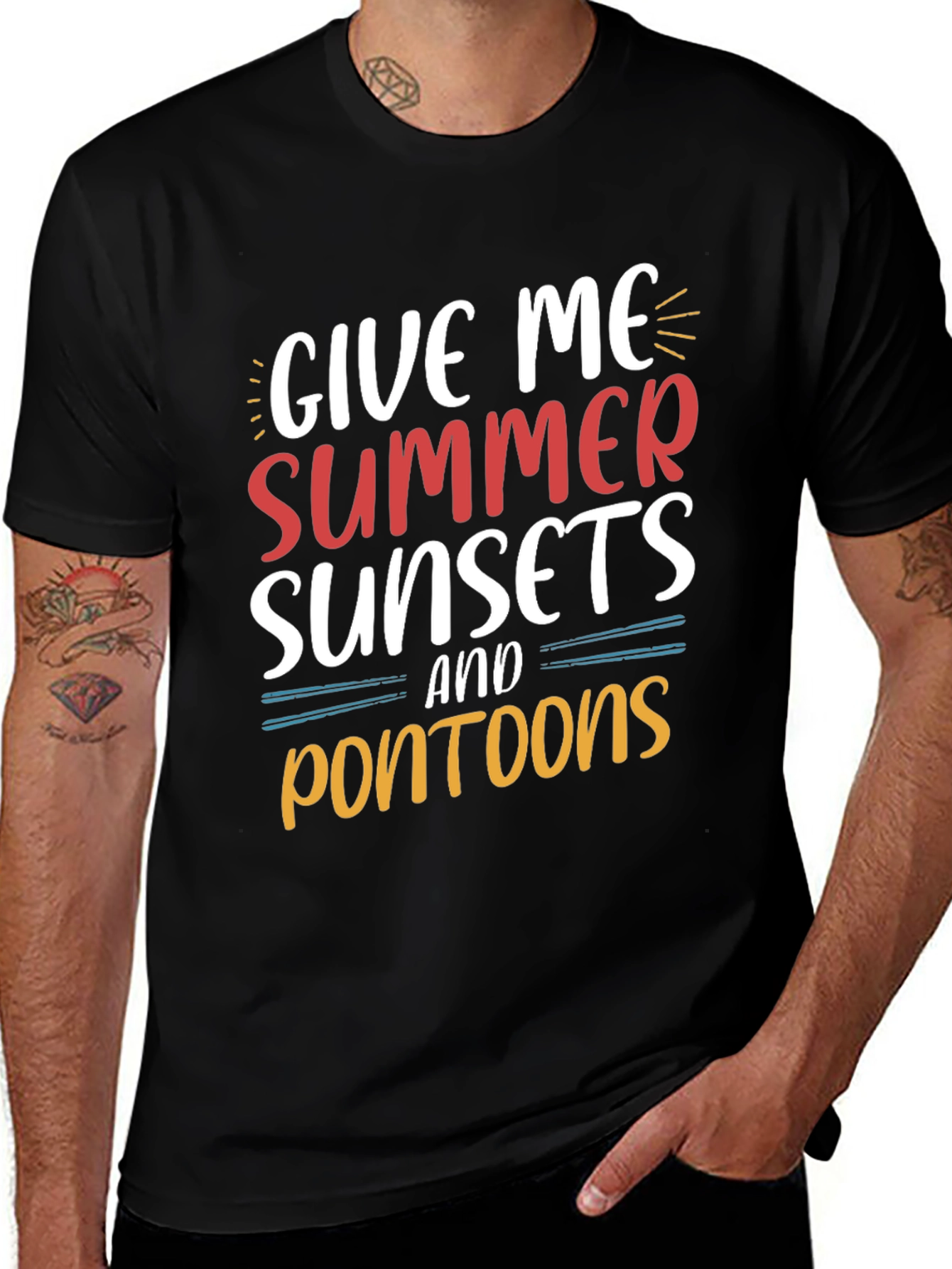 Summer Sunsets & Pontoon Boat T-Shirt