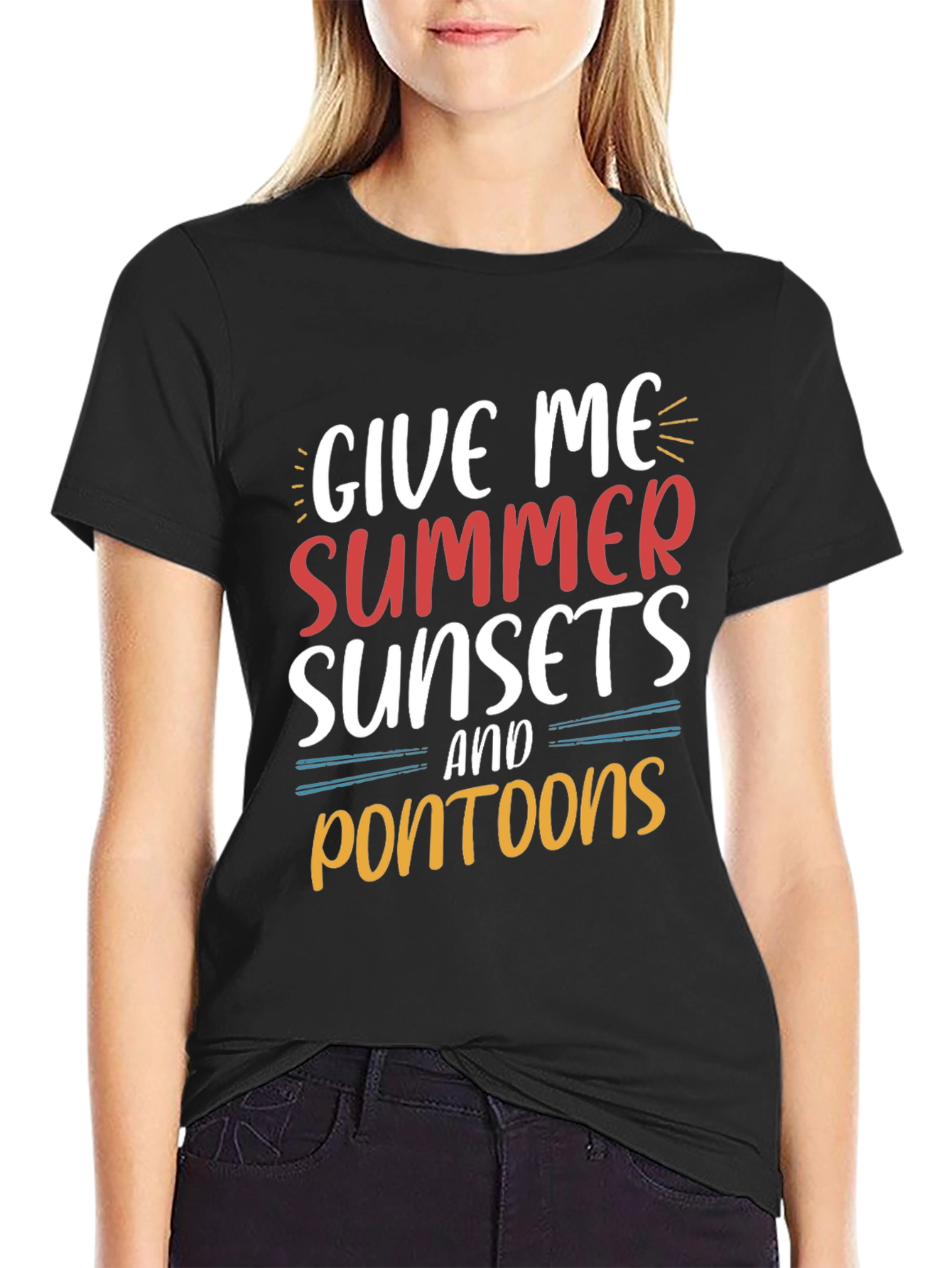 Summer Sunsets & Pontoon Boat T-Shirt