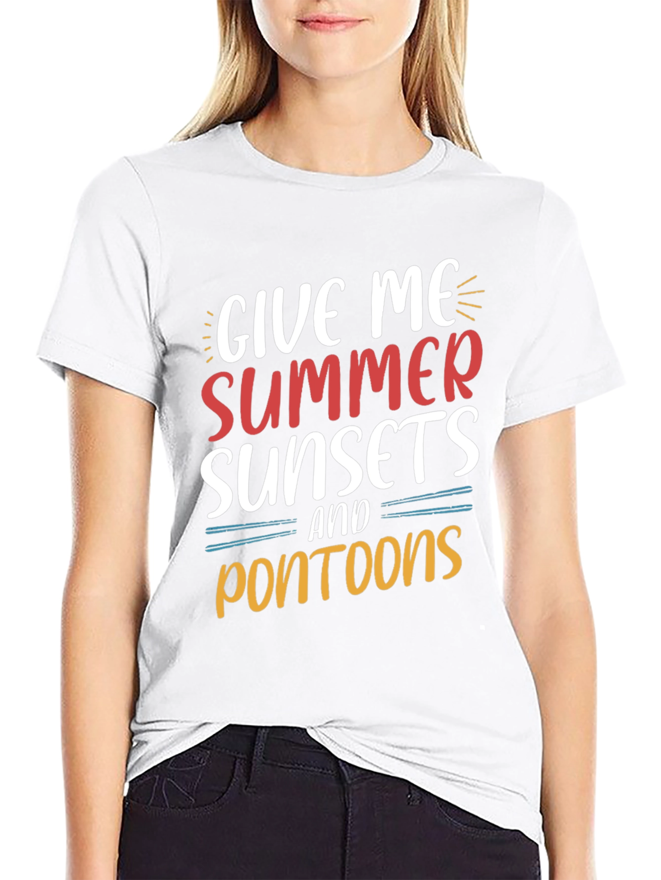 Summer Sunsets & Pontoon Boat T-Shirt