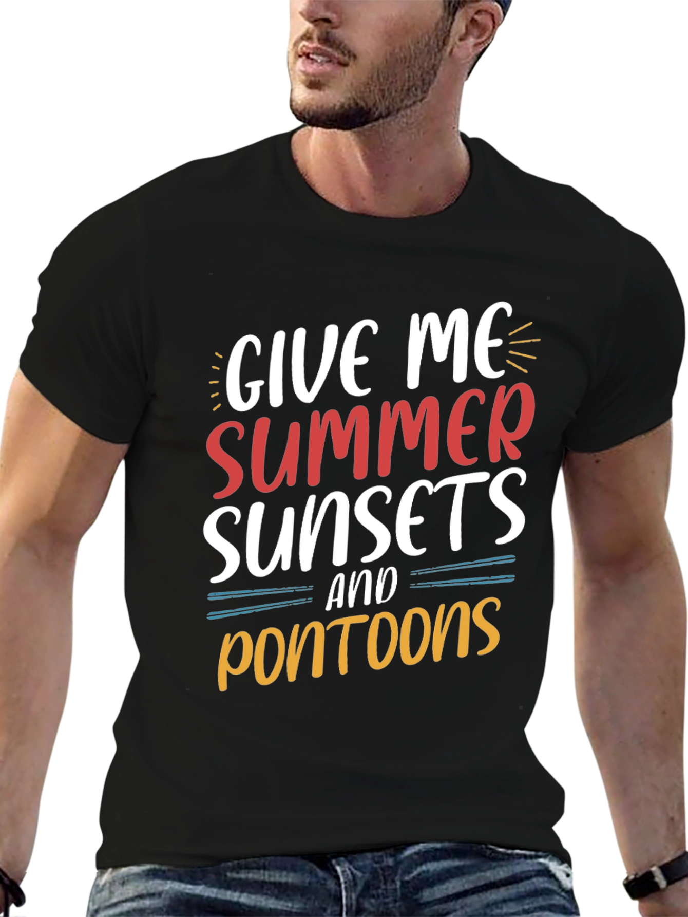 Summer Sunsets & Pontoon Boat T-Shirt