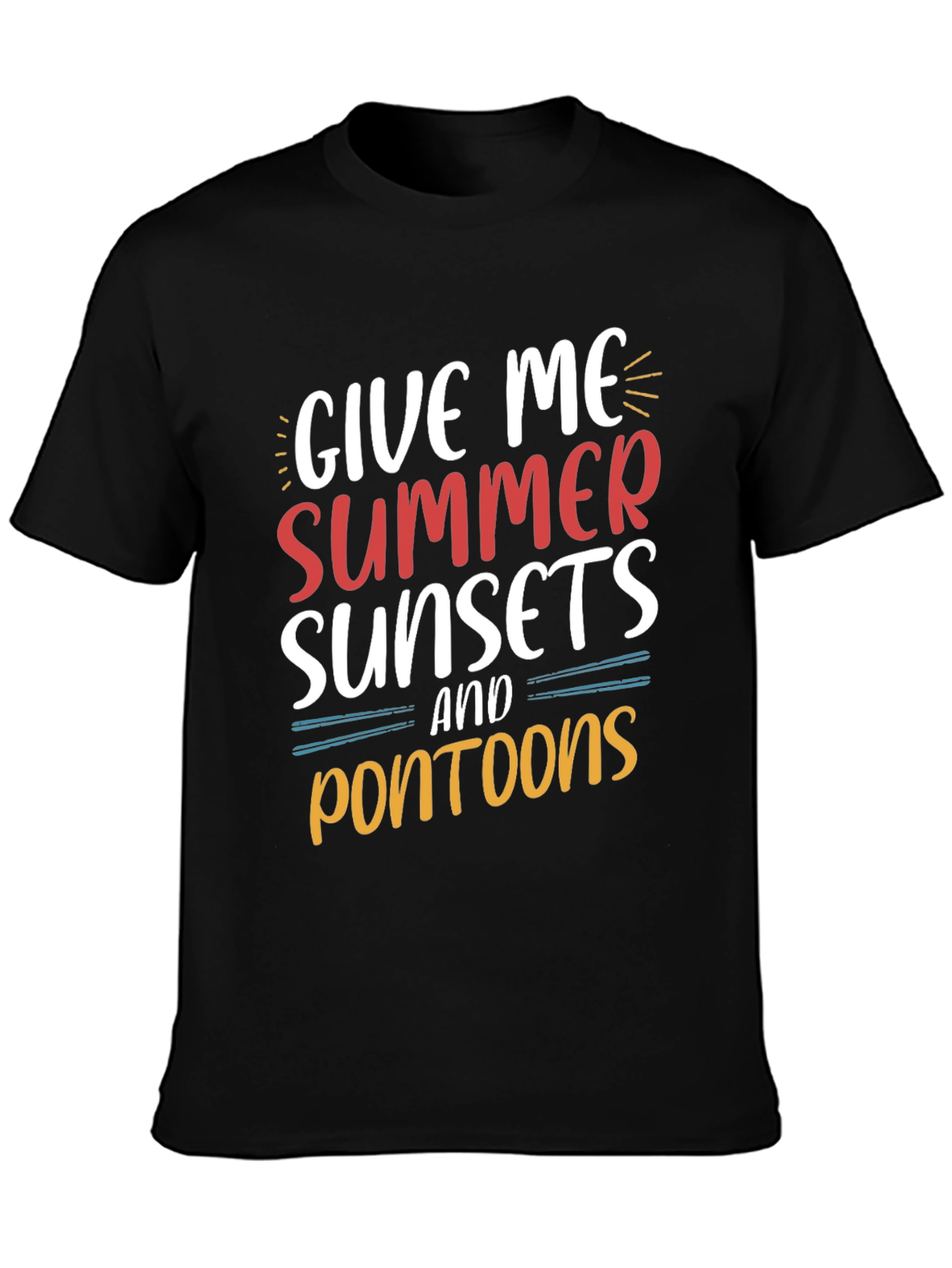 Summer Sunsets & Pontoon Boat T-Shirt