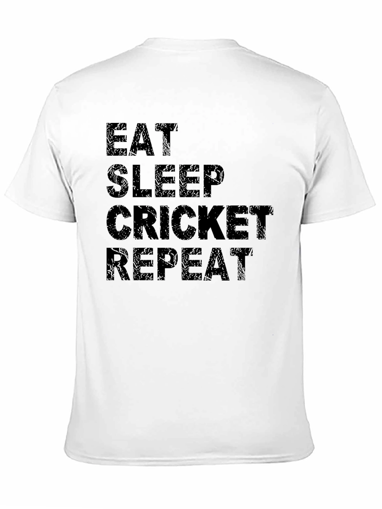 Eat Sleep Cricket Repeat Black T-Shirt