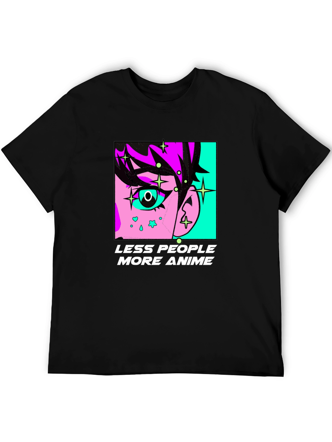 Anime Graphic Tee - Less People More Anime