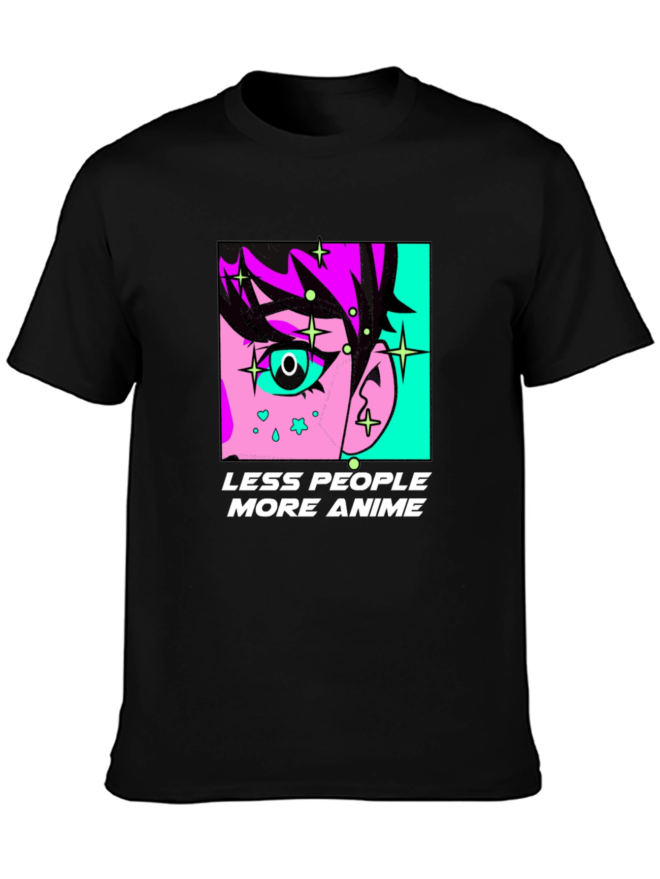 Anime Graphic Tee - Less People More Anime