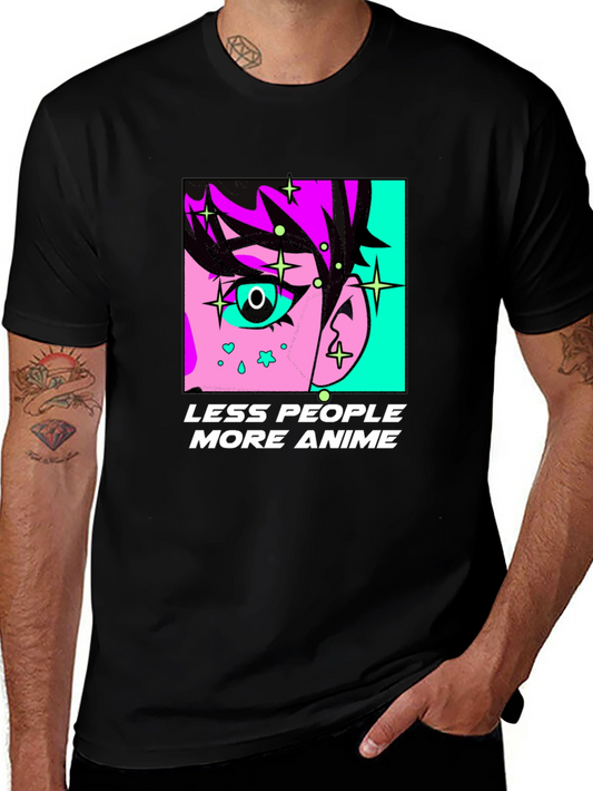 Anime Graphic Tee - Less People More Anime