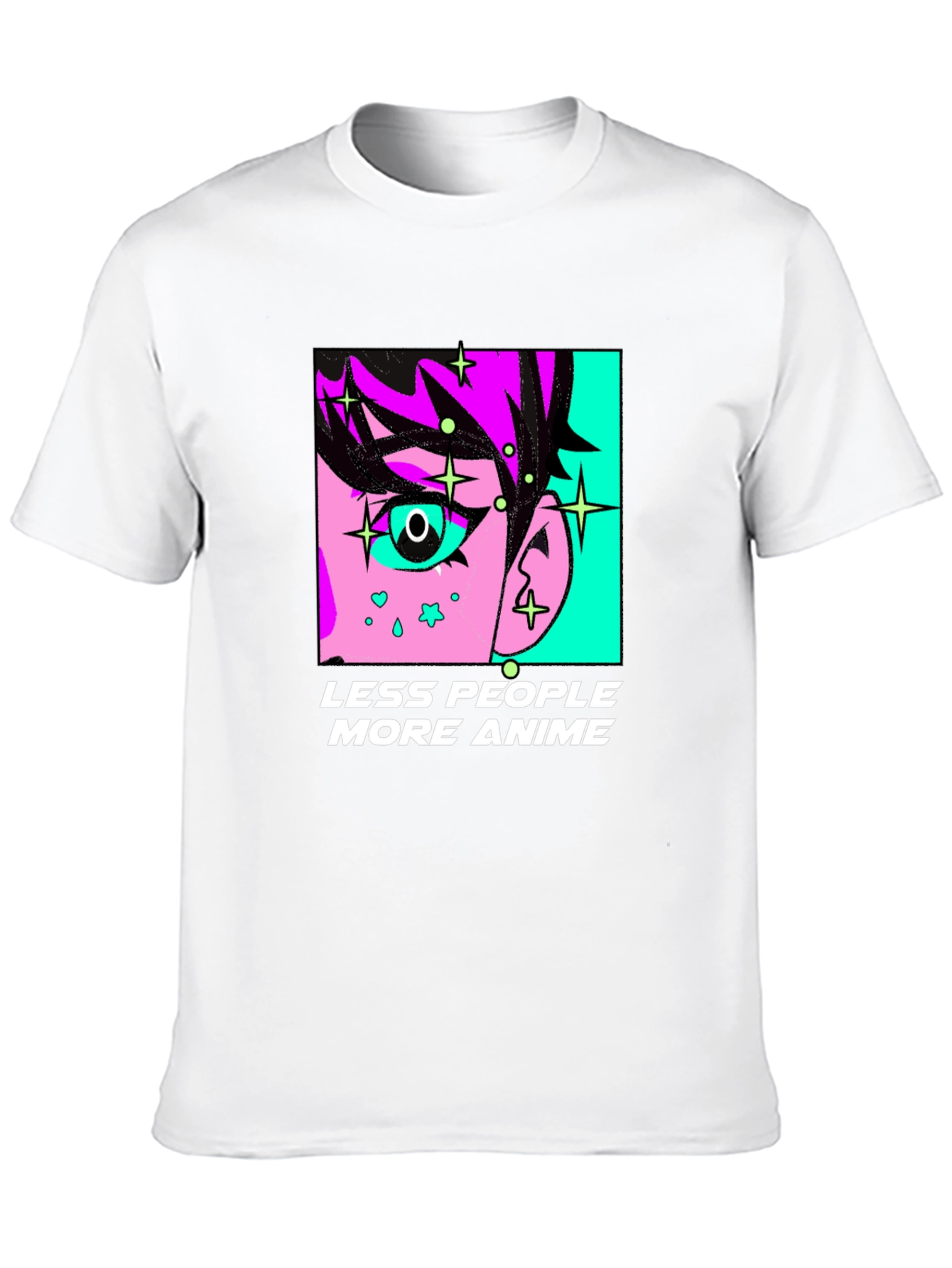 Anime Graphic Tee - Less People More Anime
