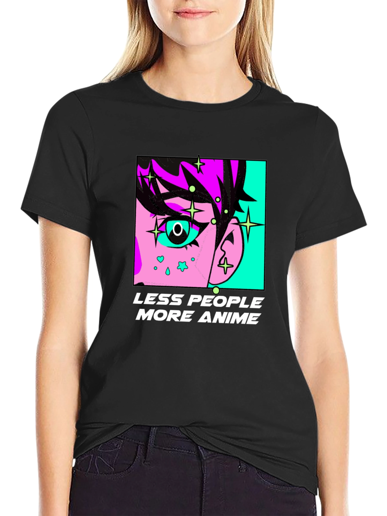 Anime Graphic Tee - Less People More Anime