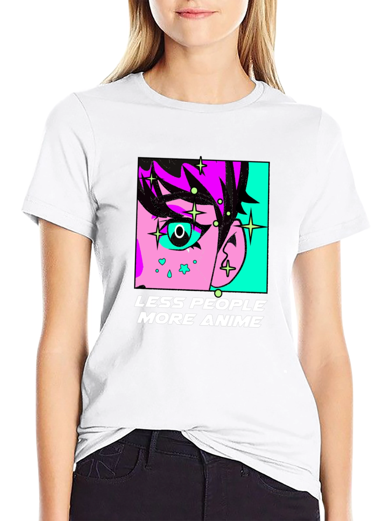 Anime Graphic Tee - Less People More Anime