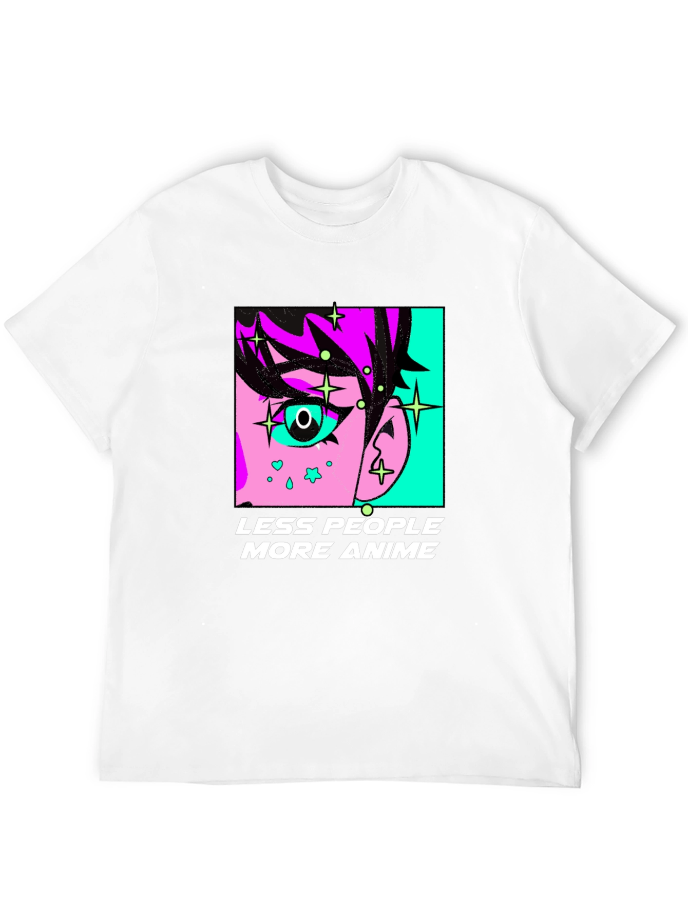 Anime Graphic Tee - Less People More Anime