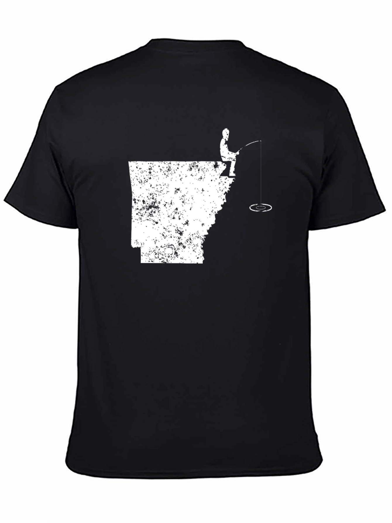Arkansas Fishing T-Shirt - State Outline Tee