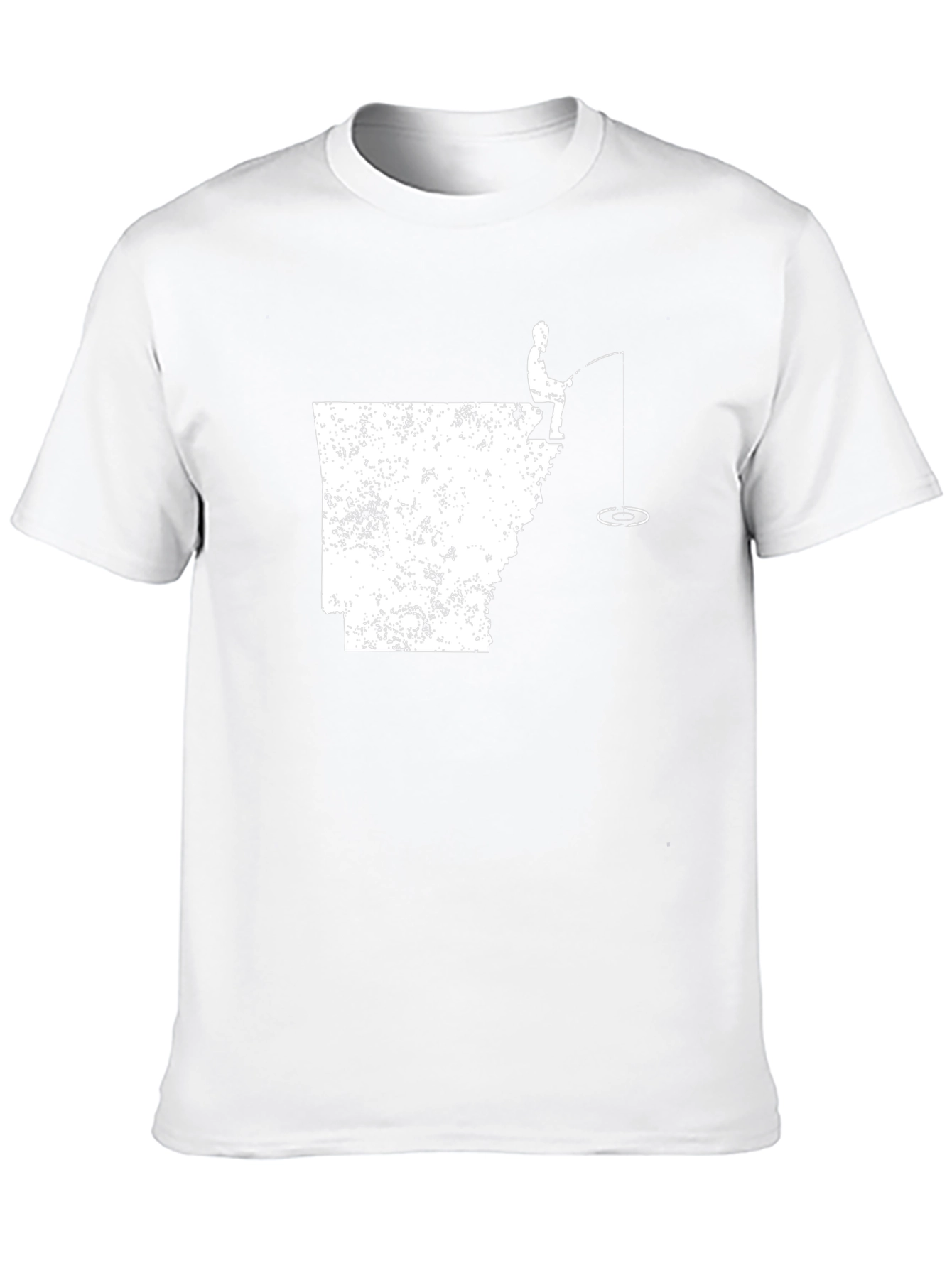 Arkansas Fishing T-Shirt - State Outline Tee