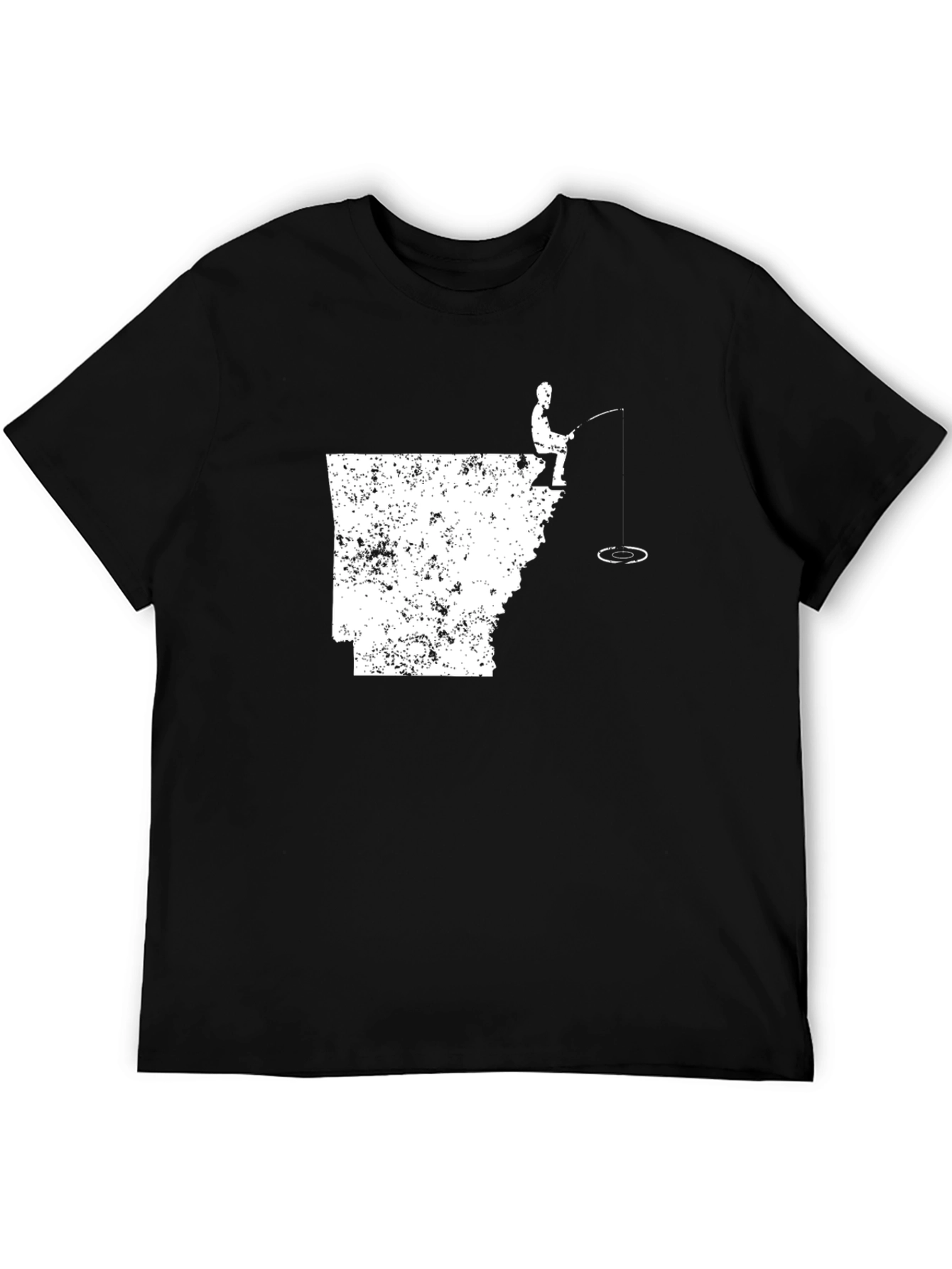 Arkansas Fishing T-Shirt - State Outline Tee