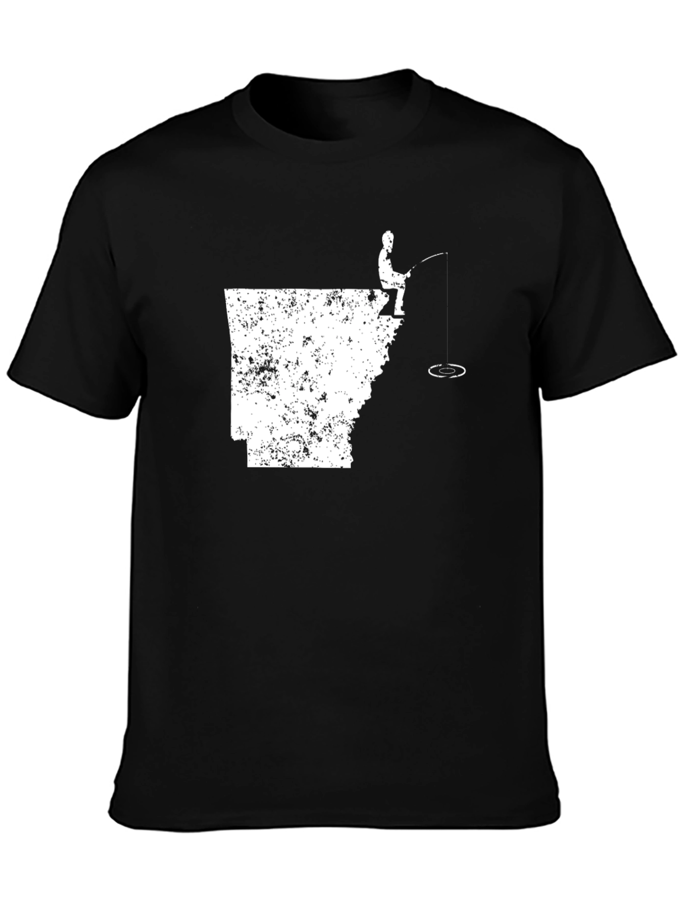Arkansas Fishing T-Shirt - State Outline Tee