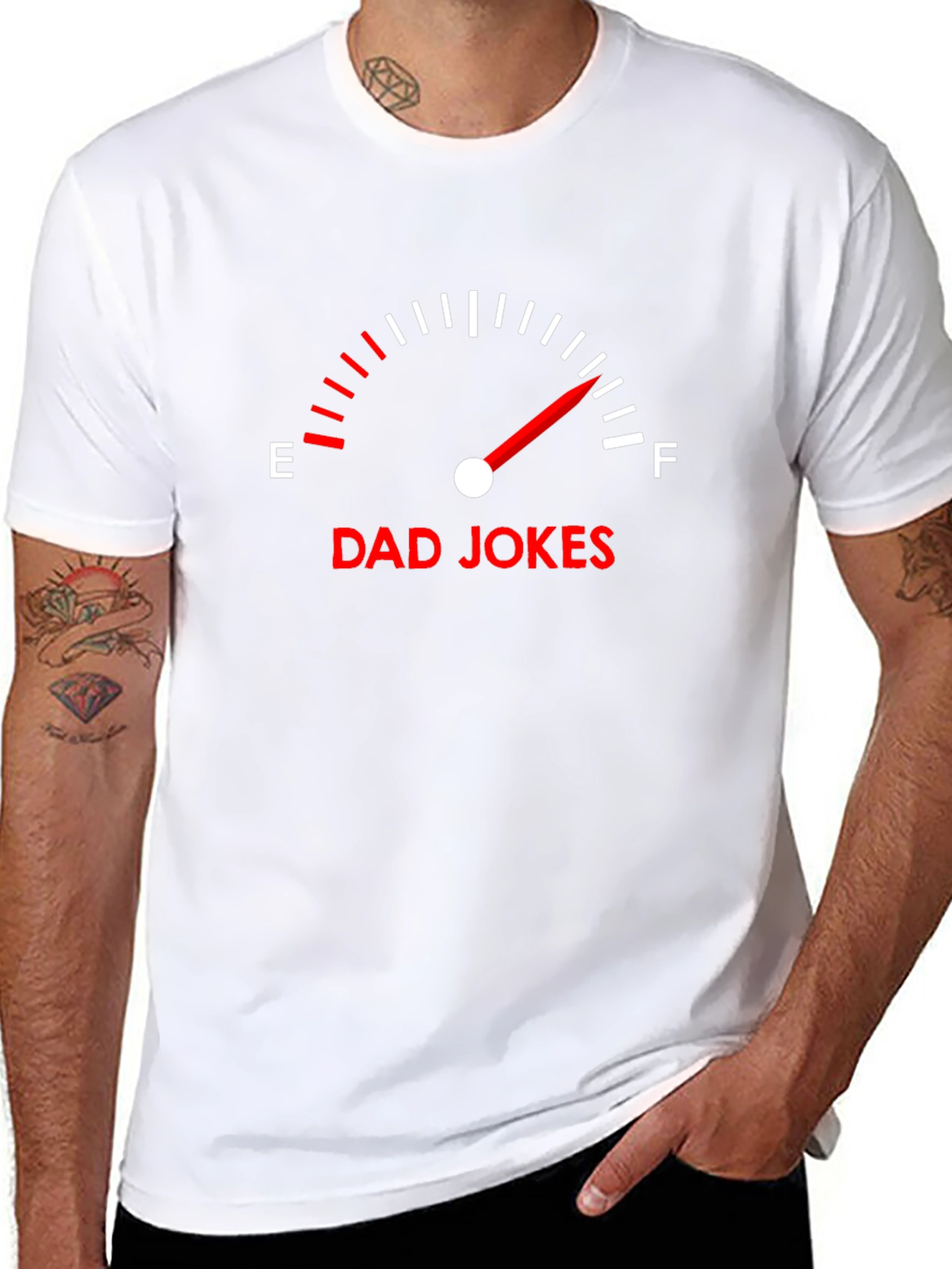 Dad Jokes Full Tank Humor T-Shirt