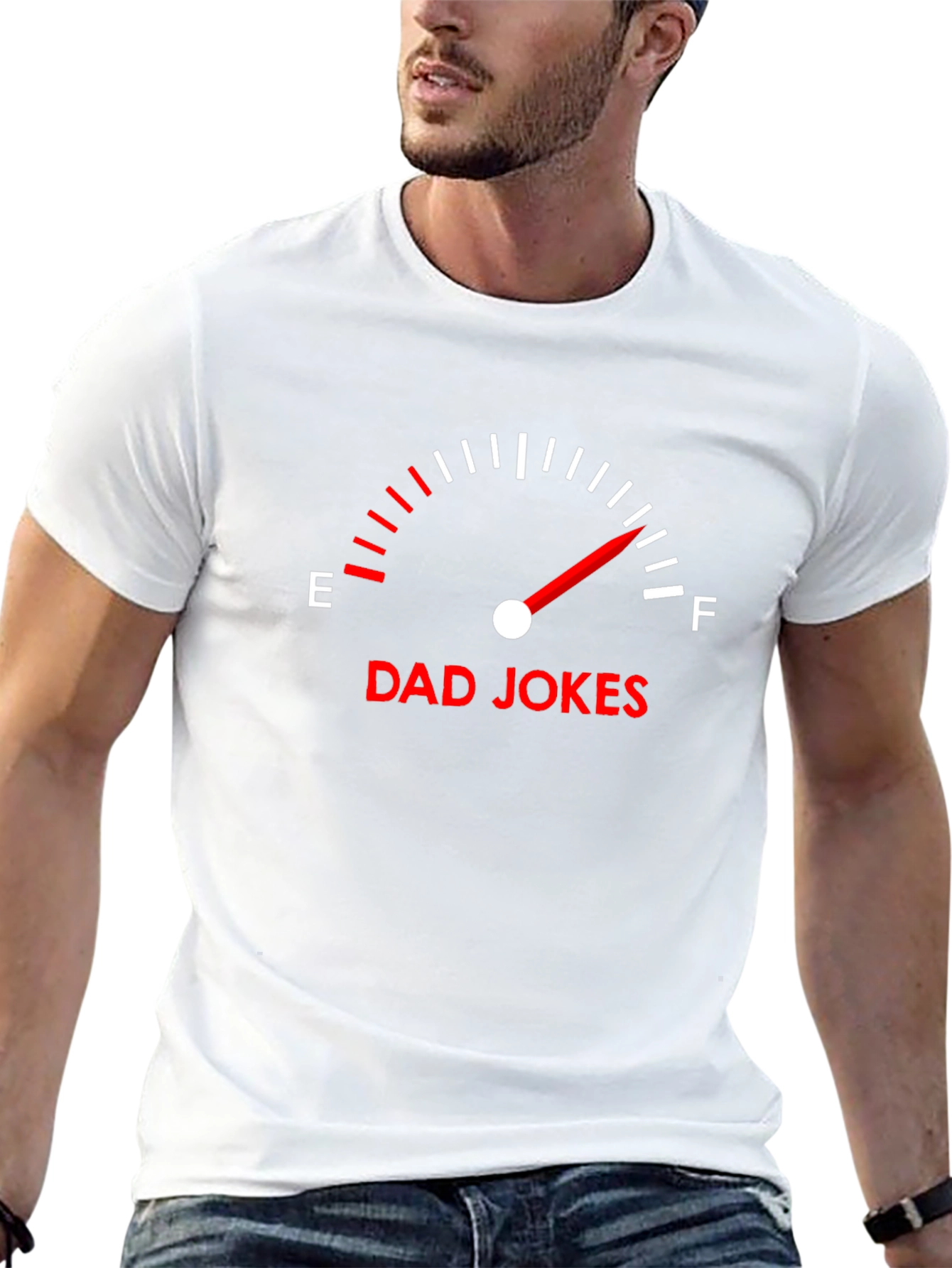 Dad Jokes Full Tank Humor T-Shirt