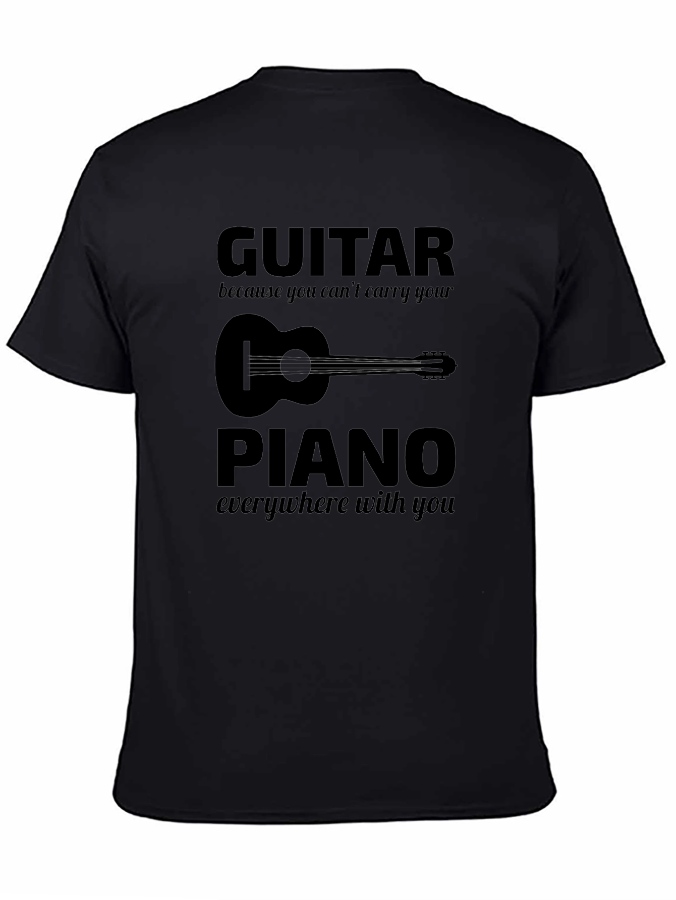 Guitar vs Piano Graphic T-Shirt - Musician Tee