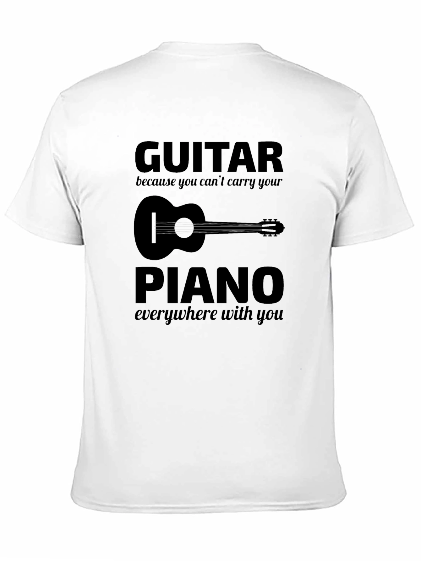 Guitar vs Piano Graphic T-Shirt - Musician Tee