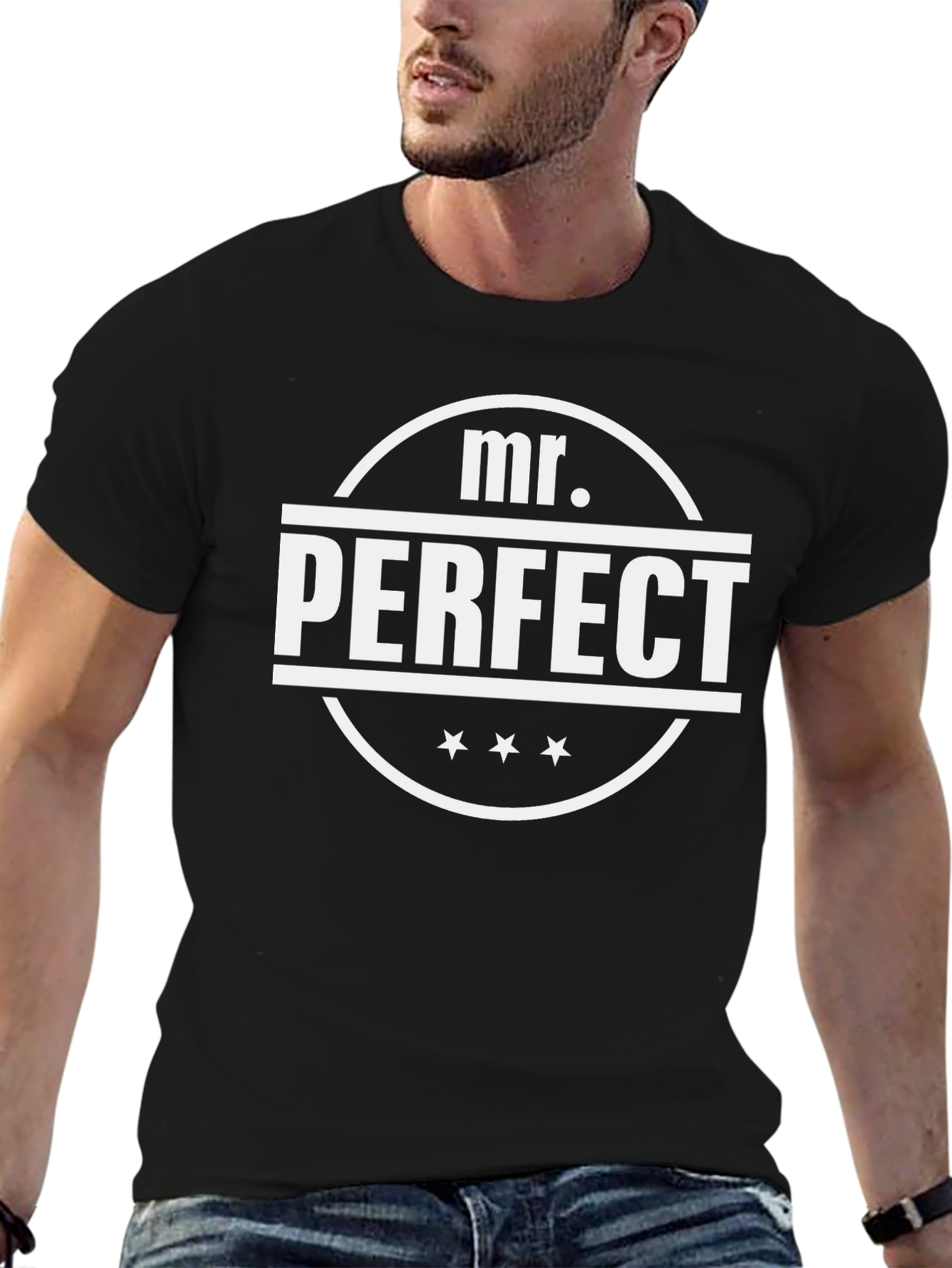 Mr. Perfect Black T-Shirt