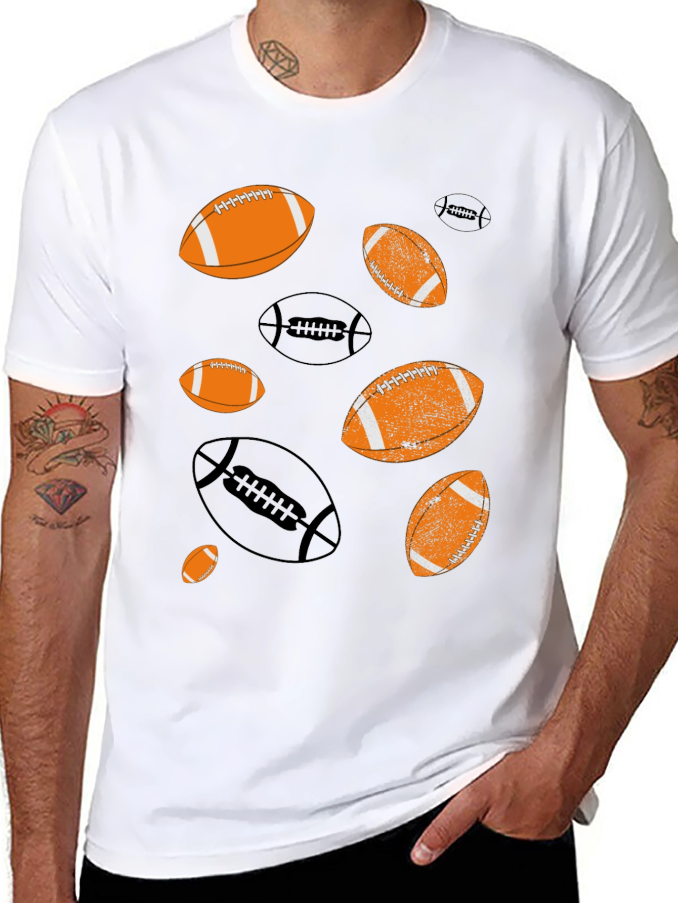 Football Patterned T-Shirt