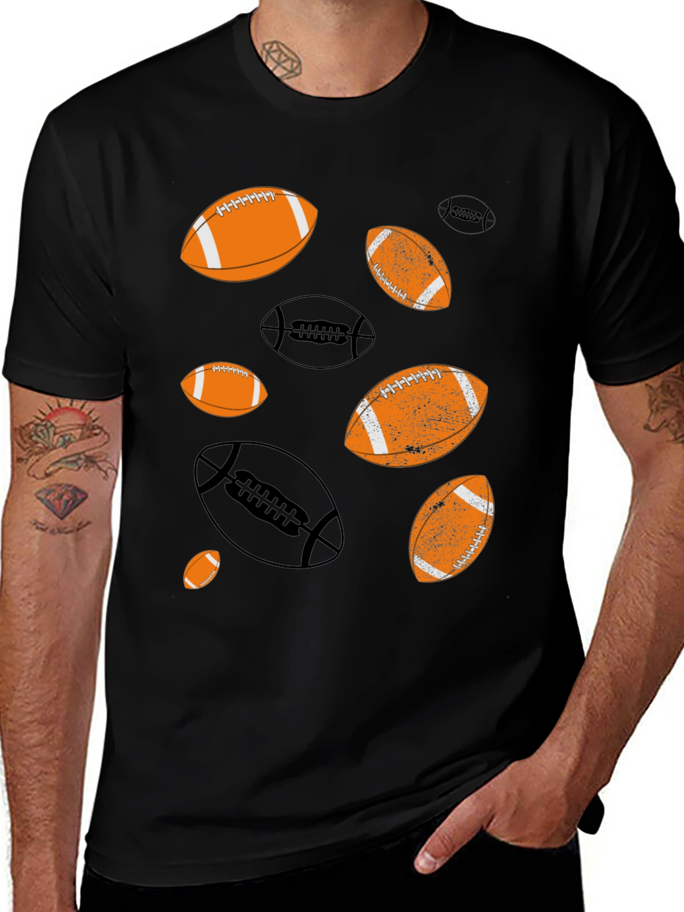 Football Patterned T-Shirt