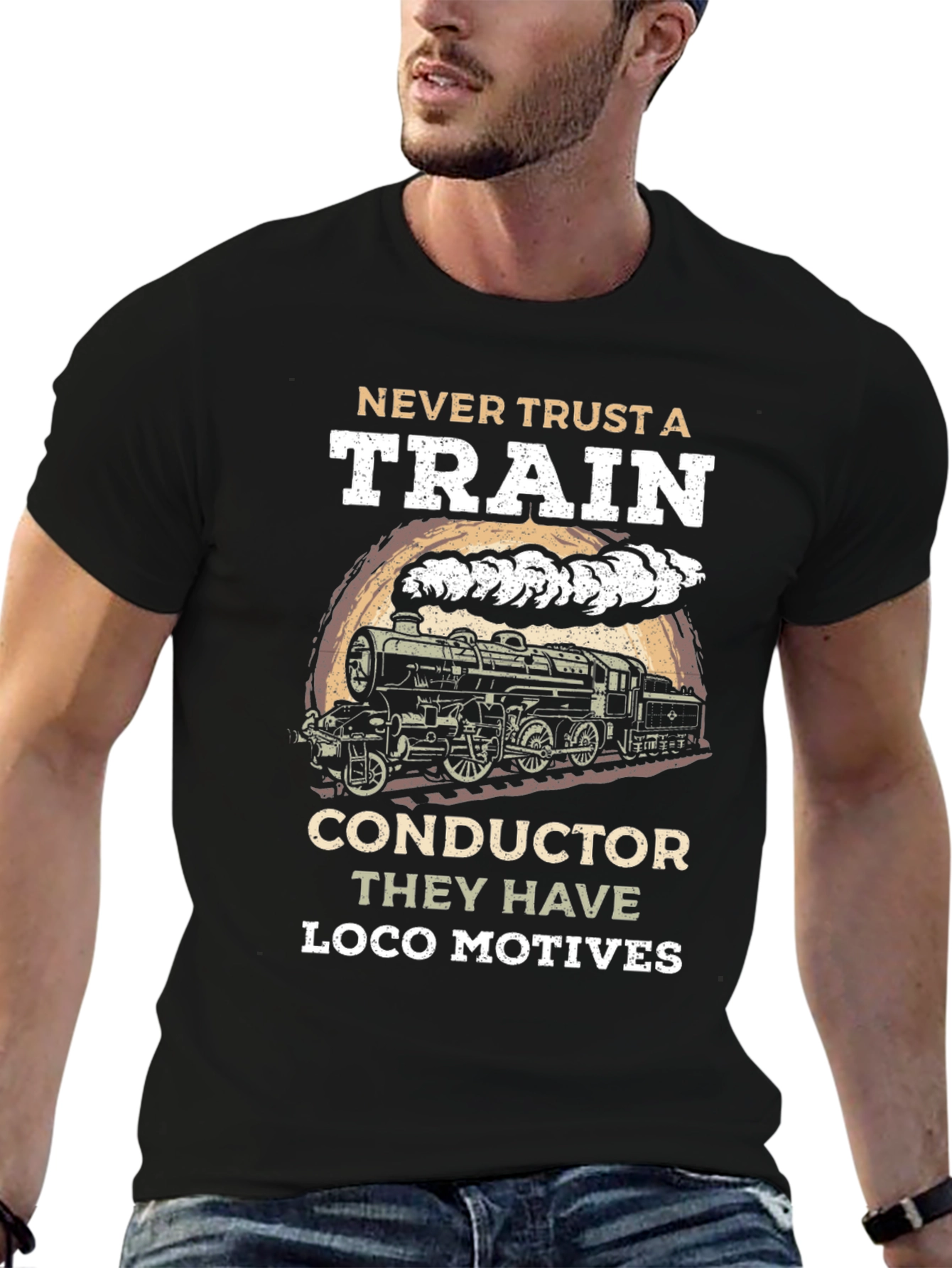 Never Trust a Train T-Shirt: Loco Motives