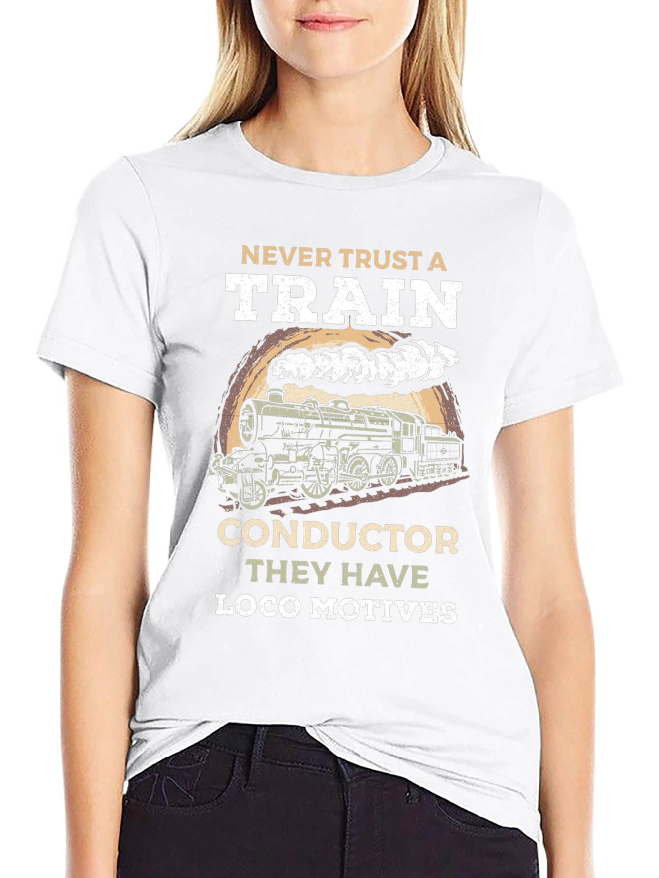 Never Trust a Train T-Shirt: Loco Motives