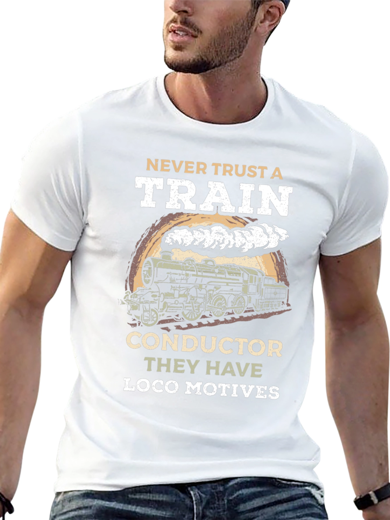Never Trust a Train T-Shirt: Loco Motives