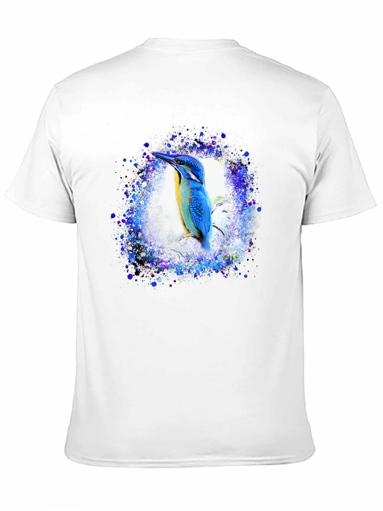 Kingfisher Bird Graphic Tee - Black T-Shirt