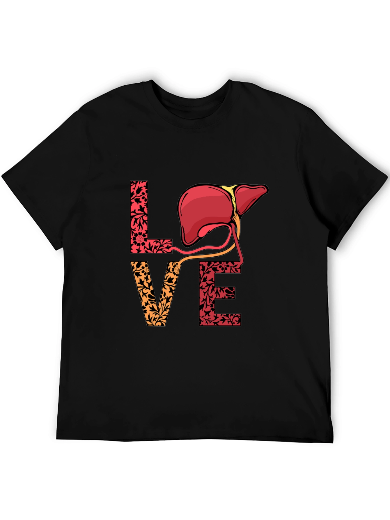 Love Liver T-Shirt - Floral Anatomy Tee