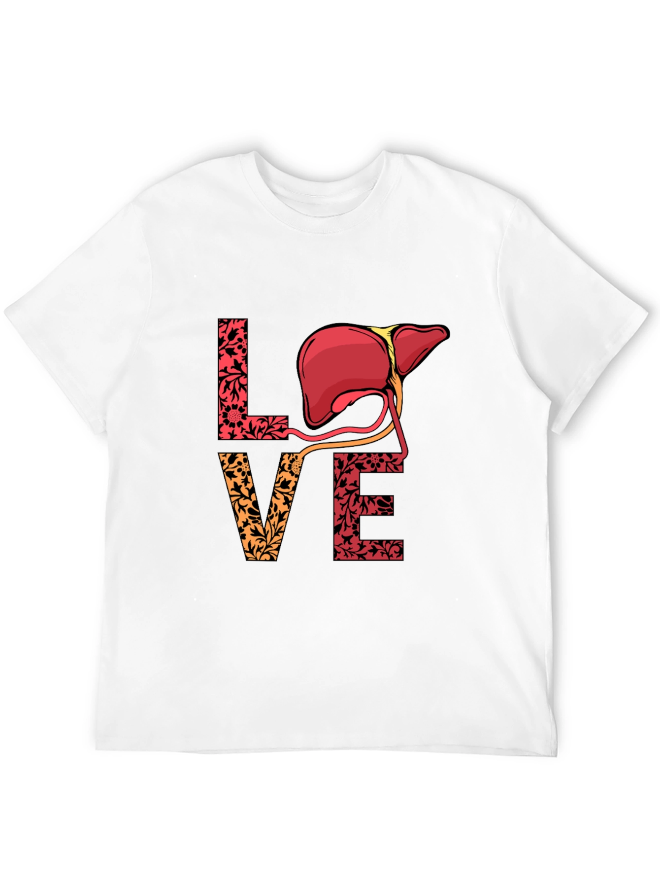 Love Liver T-Shirt - Floral Anatomy Tee