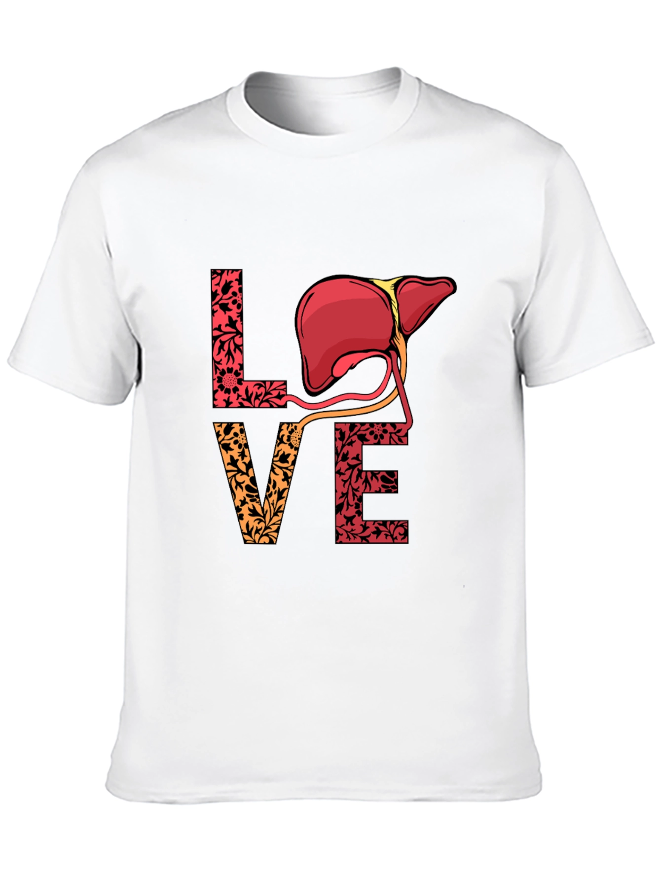 Love Liver T-Shirt - Floral Anatomy Tee