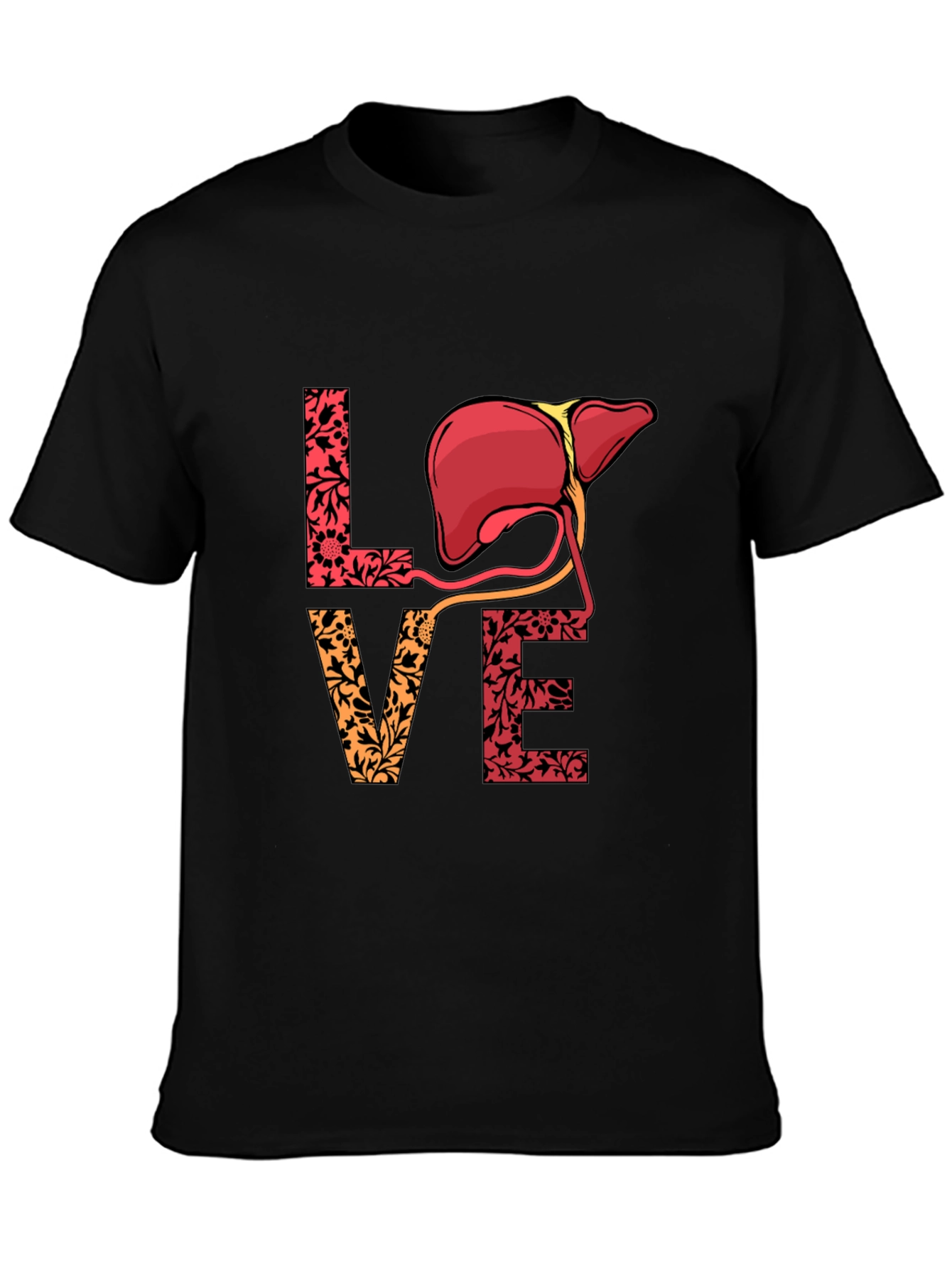 Love Liver T-Shirt - Floral Anatomy Tee