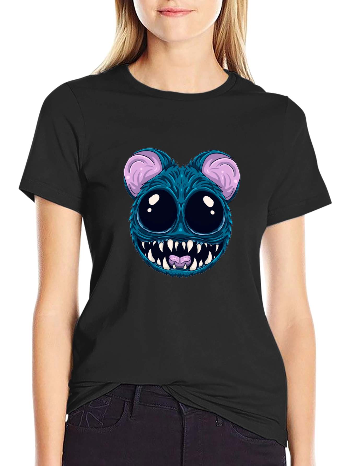 Monster Graphic Black T-Shirt