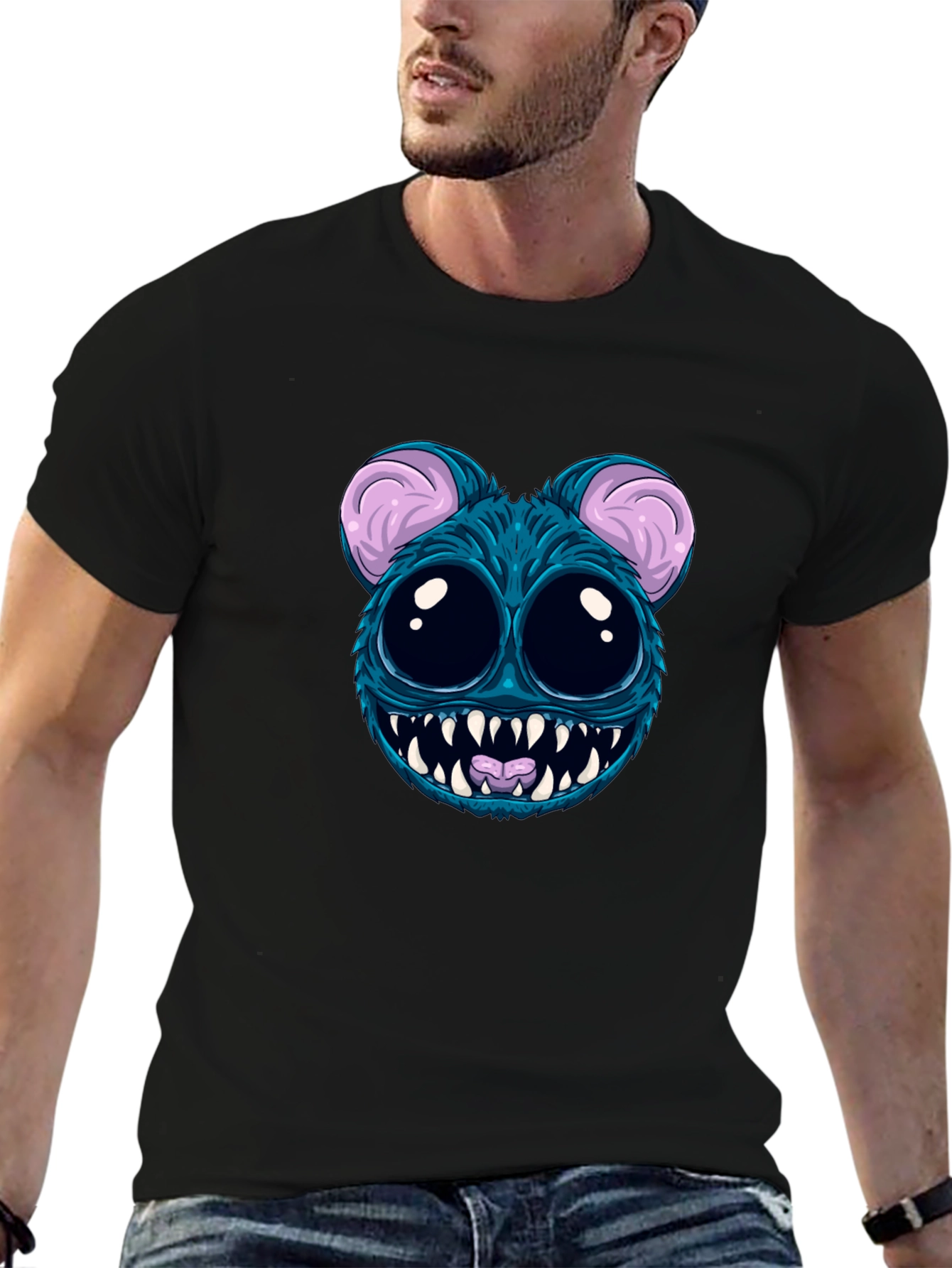 Monster Graphic Black T-Shirt