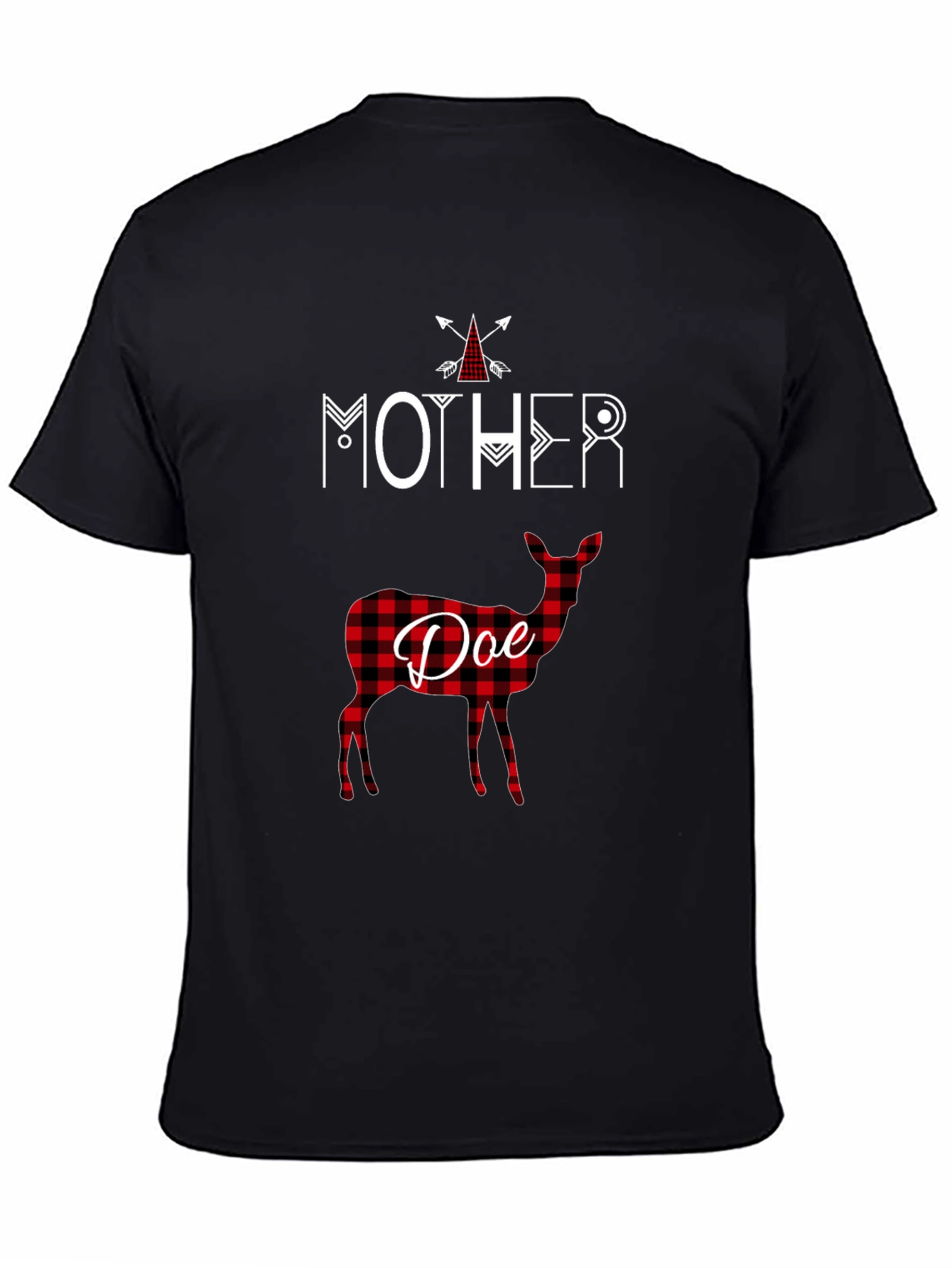 Mother Doe Plaid Deer T-Shirt