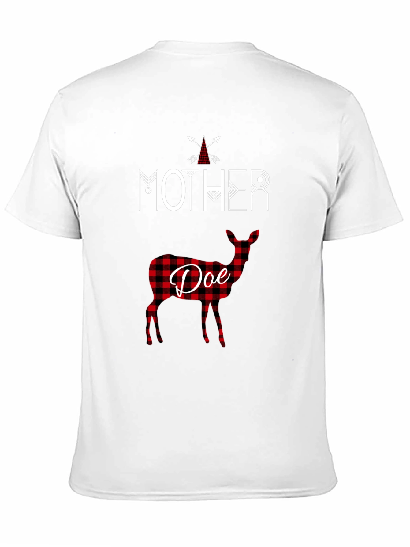 Mother Doe Plaid Deer T-Shirt