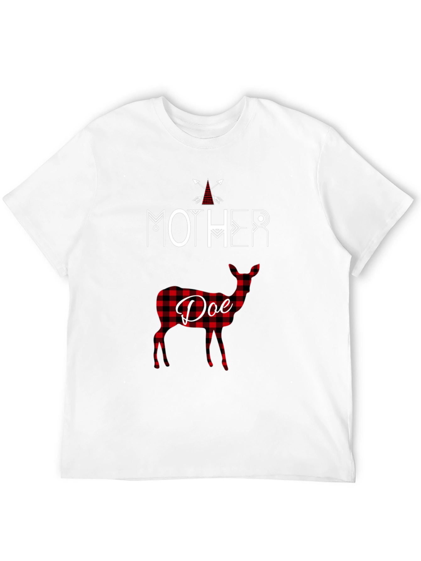 Mother Doe Plaid Deer T-Shirt