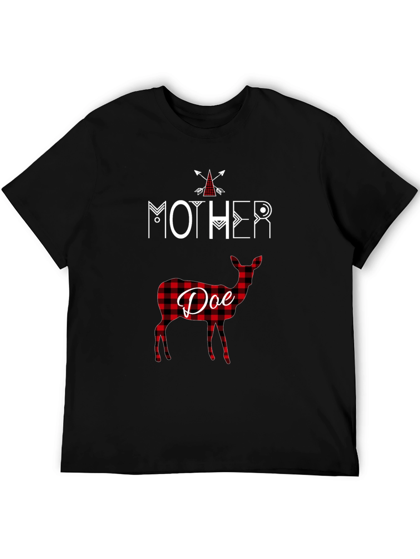 Mother Doe Plaid Deer T-Shirt