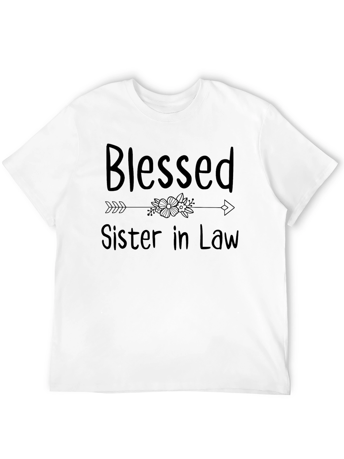 Blessed Sister in Law Black Graphic T-Shirt