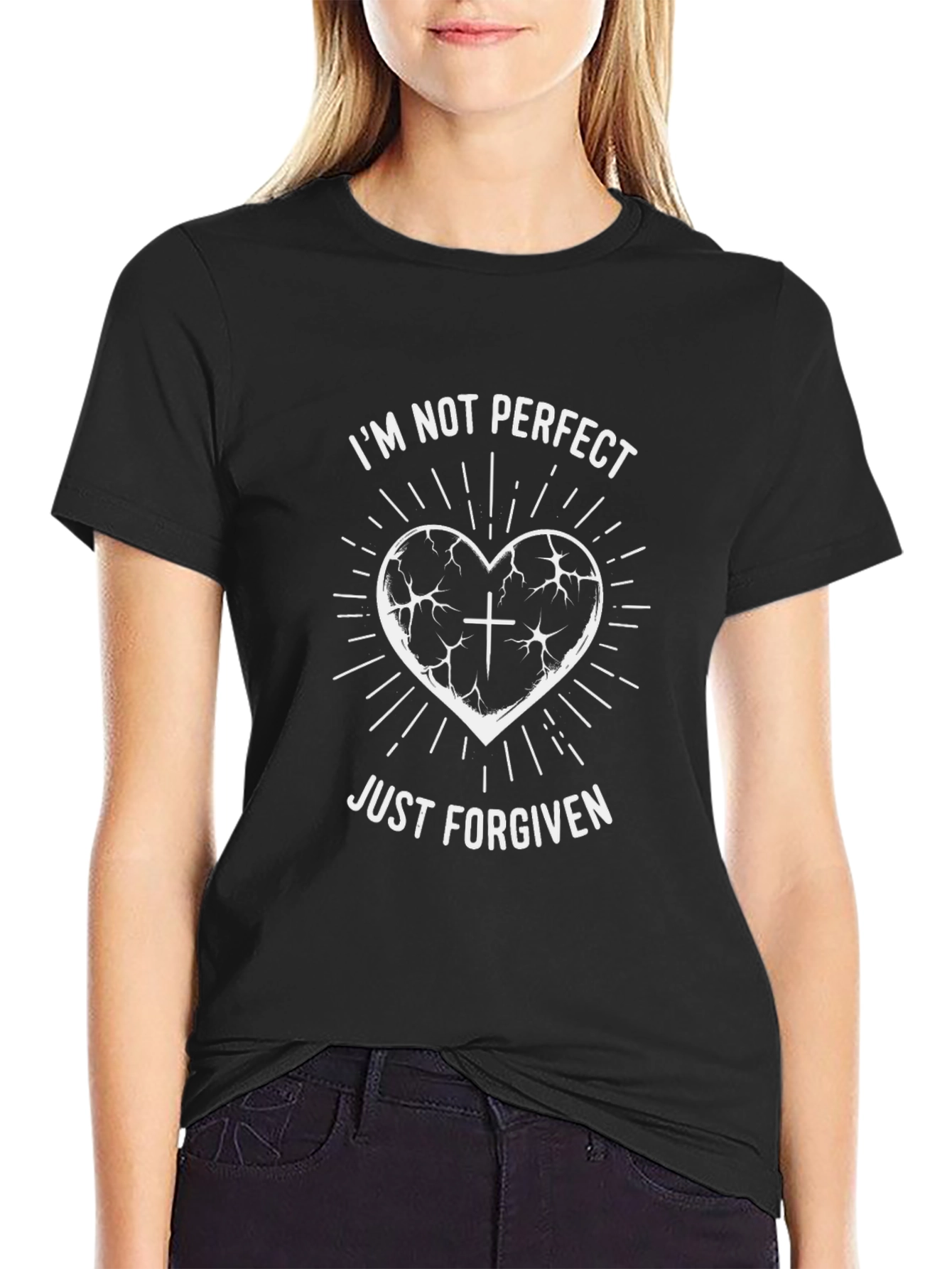 Im Not Perfect Just Forgiven Graphic T-Shirt