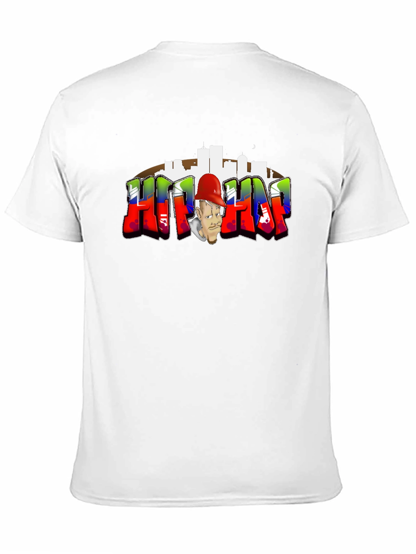 Hip Hop Black T-Shirt with Graffiti Graphic