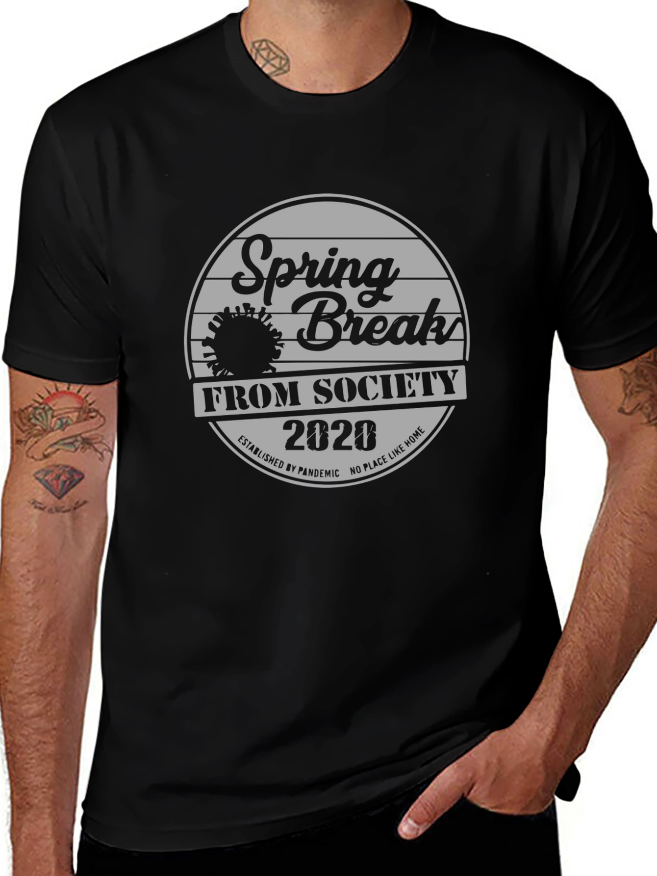 Spring Break From Society 2020 Black T-Shirt