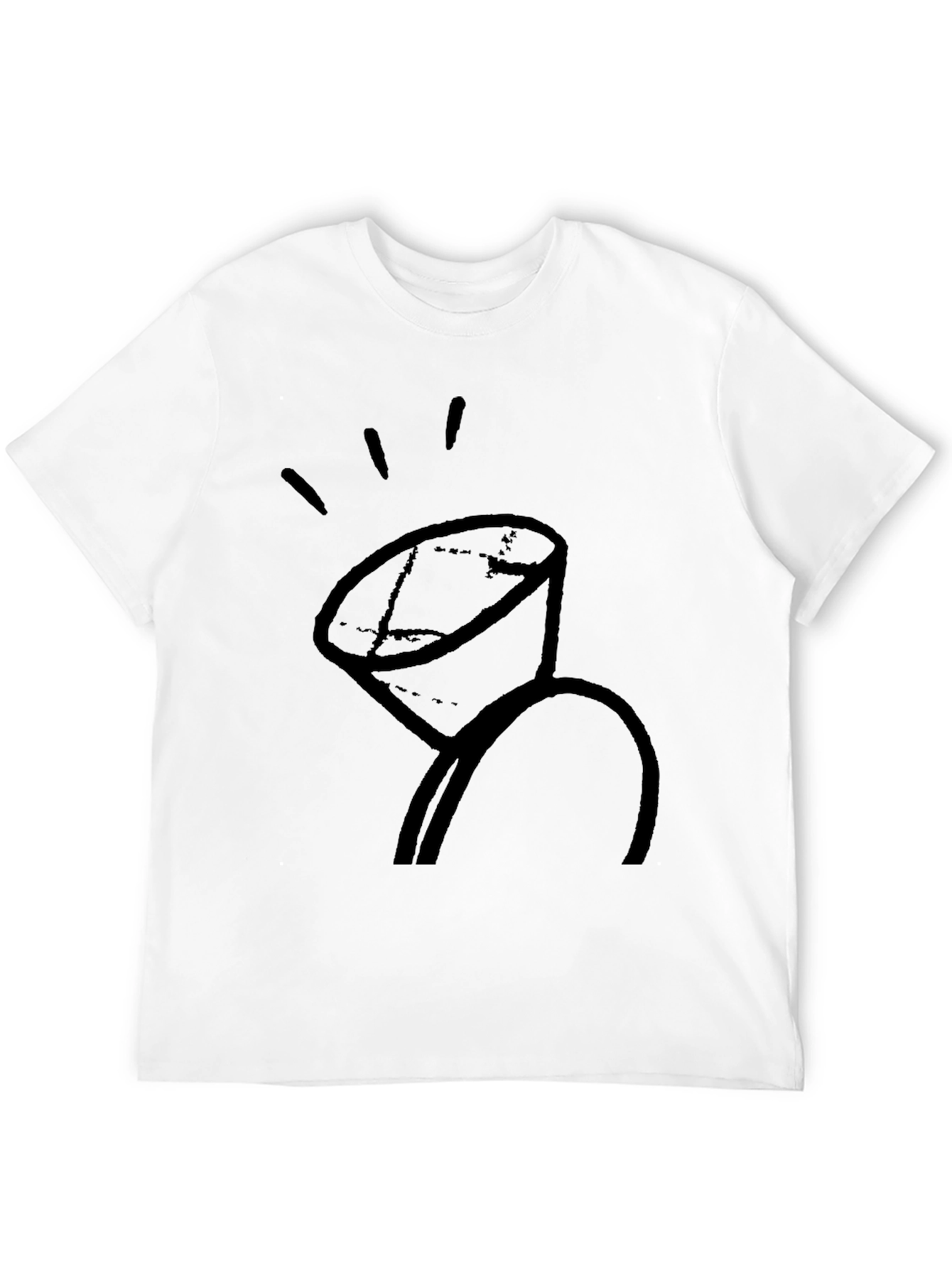Diamond Ring Graphic Tee - Unisex Black T-Shirt
