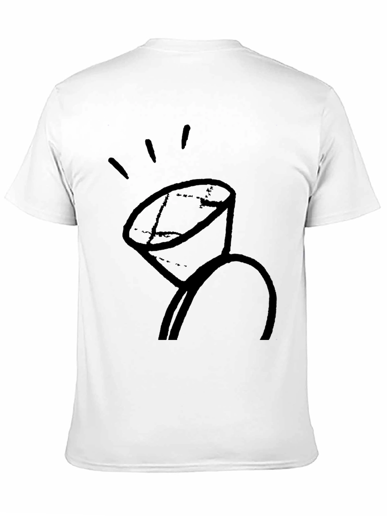 Diamond Ring Graphic Tee - Unisex Black T-Shirt
