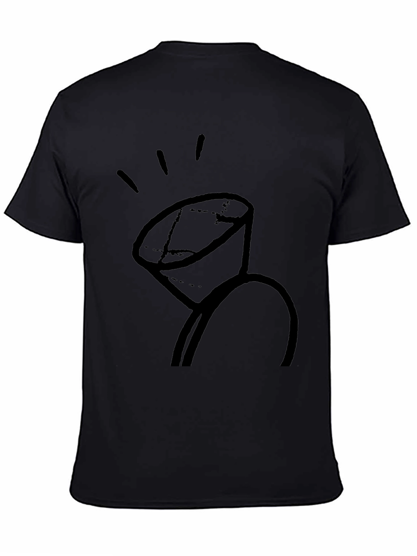 Diamond Ring Graphic Tee - Unisex Black T-Shirt